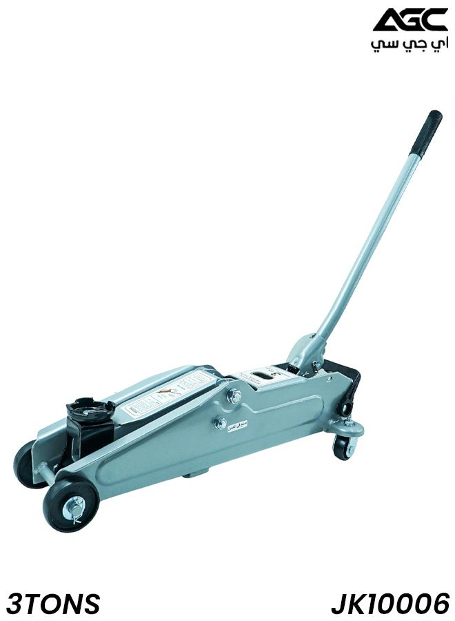 Agc 3 Ton Hydraulic Floor Jack with Carry Case Heavy-Duty Steel Construction Large Saddle 360° Swivel Casters Easy Lift for Cars, SUVs & Light Trucks, JK10006 - Image 1