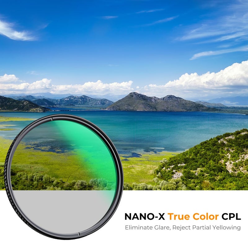 K&F CONCEPT 67mm True Color Polarizer Lens Filter Circular Polarizing Filter for Camera Lens with 28 Multi-Coated (Nano-X Series) - Image 2