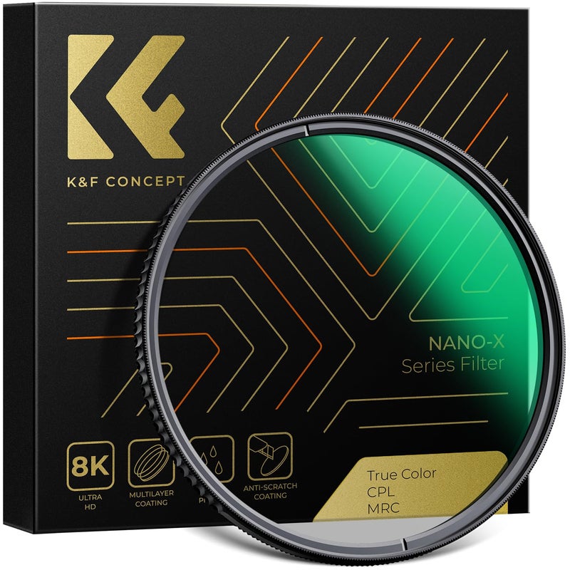 K&F CONCEPT 67mm True Color Polarizer Lens Filter Circular Polarizing Filter for Camera Lens with 28 Multi-Coated (Nano-X Series) - Image 1