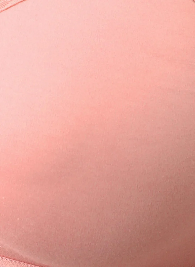 Clovia Pink Clovia Non-Padded Non-Wired Full Figure Spacer Cup Bra in Soft Pink - Cotton Rich for Women | Best Price UAE