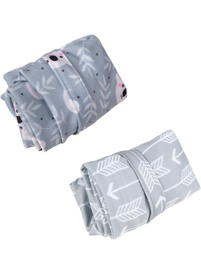 ALVABABY ALVABABY 2pcs Cloth Diaper Wet Dry Bags Waterproof Reusable with Two Zippered Pockets Travel Beach Pool Daycare Soiled Baby Items Yoga Gym Bag for Swimsuits or Wet Clothes  - Image 2