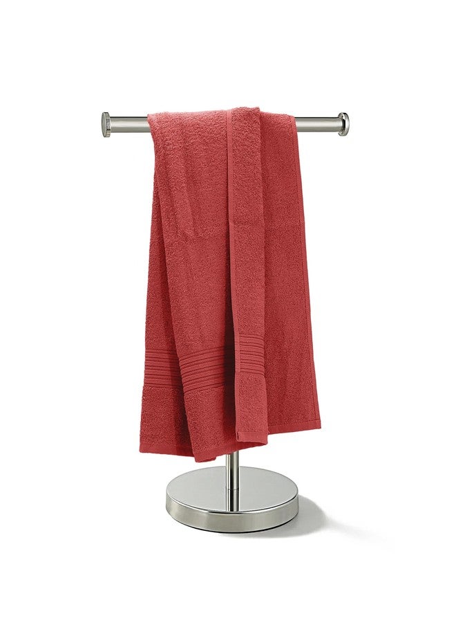 THE HAPPY POD Essential 100% Cotton Towel Set - Pack of 6 (2 Bath Towels + 2 Hand Towels + 2 Face Towels), Soft & Absorbent, Quick Dry, Lightweight Towels for Bathroom, Gym & Travel|Coral - Image 4