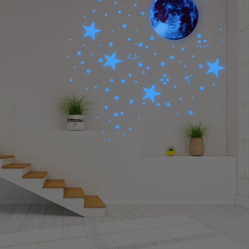 🏠 ملصق توهج مزخرف لغرفة الأطفال أزرق - Image 5