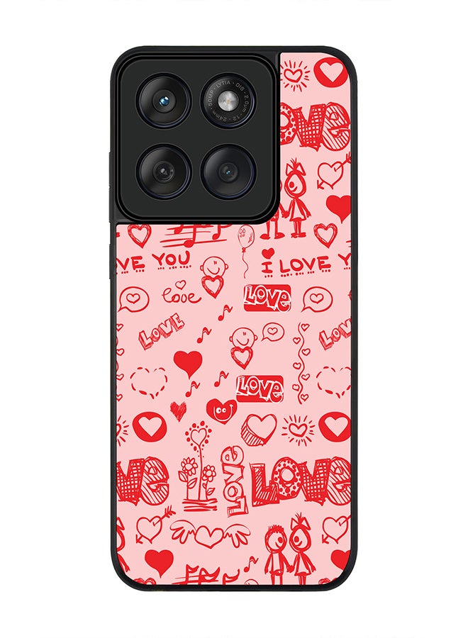 Stylizedd For Motorola MOTO Edge 60 Fusion/ Edge 60 Case,Slim fit Camera Protection, Shockproof Thin Phone cover  - Love Doodle - Image 1
