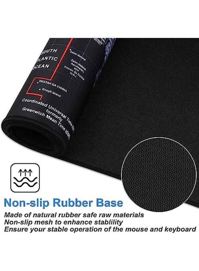 SKY-TOUCH Gaming Mouse Pad 90X40Cm Anti Skid Mouse Mat World Map Mousepad Rubber Base And Stitched Edges For Gamers Office - Image 3