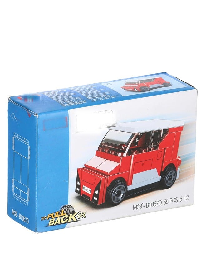 Sluban Power Bricks Series Red and White Delivery Truck Building Blocks 55 Pieces