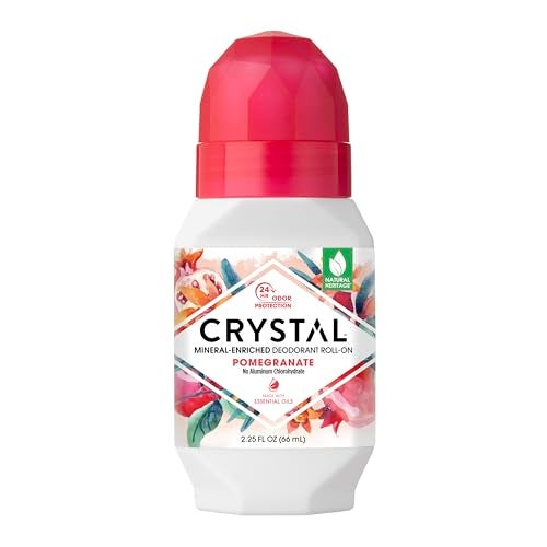 CRYSTAL ESSENCE Crystal Mineral Deodorant RollOn Body Deodorant With 24Hour Odor Protection Pomegranate NonSticky RollOn No Aluminum Chlorohydrate 225 FL OZ 1 pack - Image 2