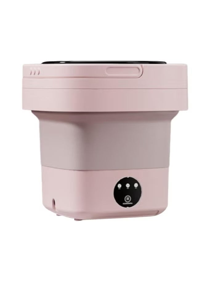A ZONE Compact Portable Washer, 3 Modes Deep Cleaning Lingerie, Baby Clothes and Small Items, Foldable Washer for Apartment, Camping and Traveling (Pink) - Image 2