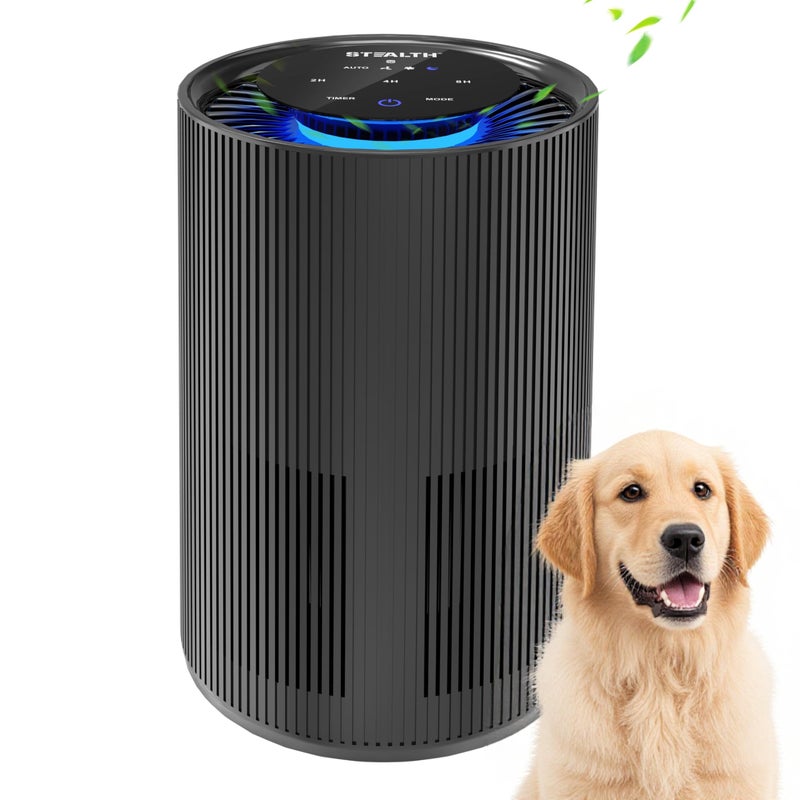 STEALTH Air Purifiers for Home Allergies Pets Hair Dander Pollen Up to 1345 FtÂ²/H, H13 True HEPA 3-in-1 Filter Air Cleaner, Ozone Free 24db Sleep Mode,3 Speeds Timer for Lage Room Dorm Bedroom - Image 1