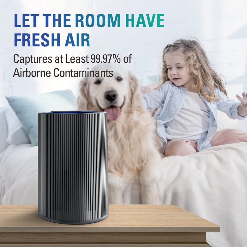 STEALTH Air Purifiers for Home Allergies Pets Hair Dander Pollen Up to 1345 FtÂ²/H, H13 True HEPA 3-in-1 Filter Air Cleaner, Ozone Free 24db Sleep Mode,3 Speeds Timer for Lage Room Dorm Bedroom - Image 5