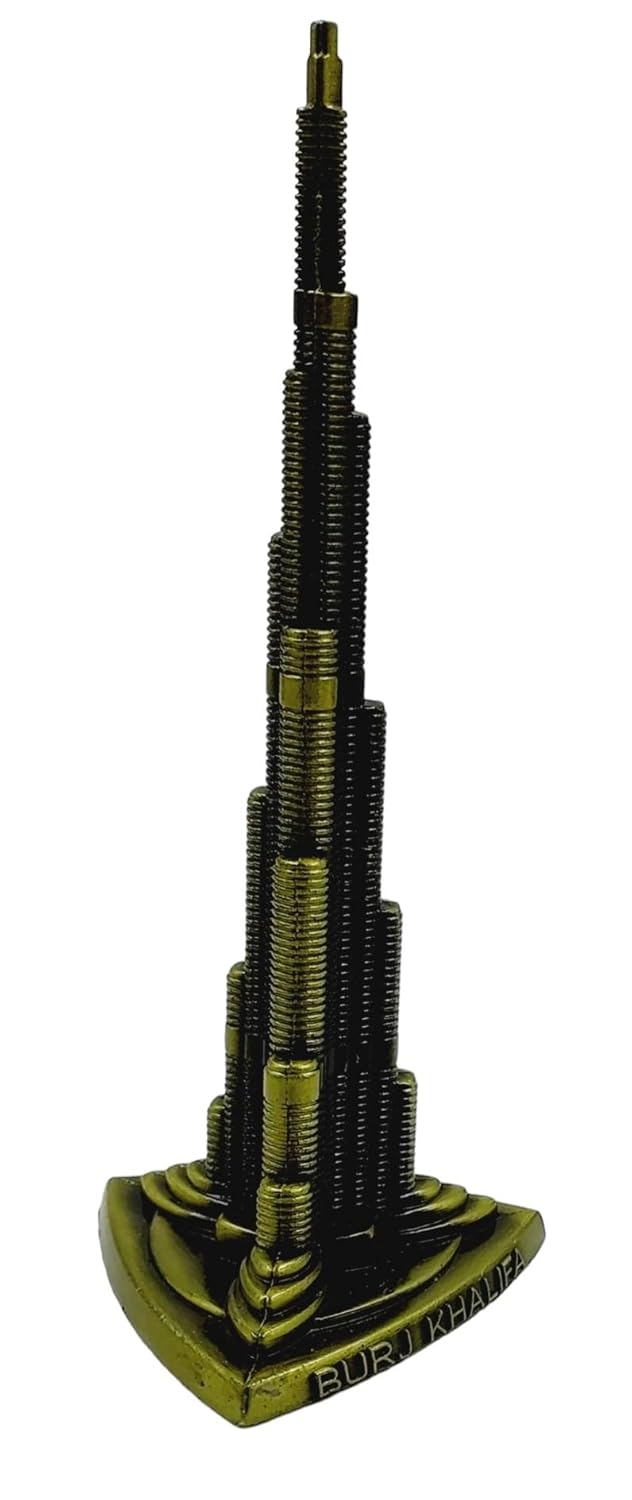 ART FLAUNTS Burj Khalifa Showpiece Metal Decorative Souvenir Sculpture for Home Decor Tabletop Offices - Image 1