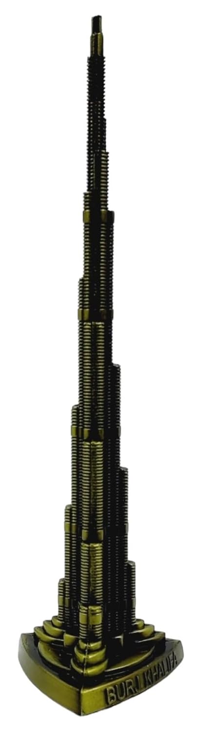 ART FLAUNTS Burj Khalifa Showpiece Metal Decorative Souvenir Sculpture for Home Decor Tabletop Offices - Image 3