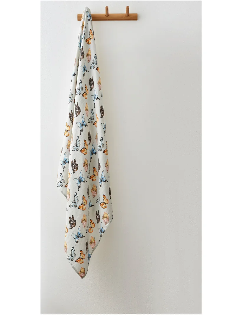 Anvi Baby Organic Bamboo Muslin Swaddle Wrap- Butterfly Dreams