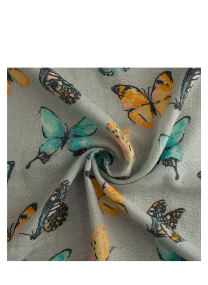 أنفي بيبي Organic Bamboo Muslin Swaddle Wrap- Butterfly Dreams