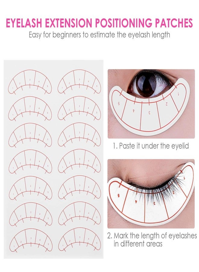 Lurrose 140 Pcs Paper Patches, 3D Eyelash Under Eye Pads,Eye Mapping Stickers, Patch Lash False, Eyelash Extension Paper Patches - Image 3