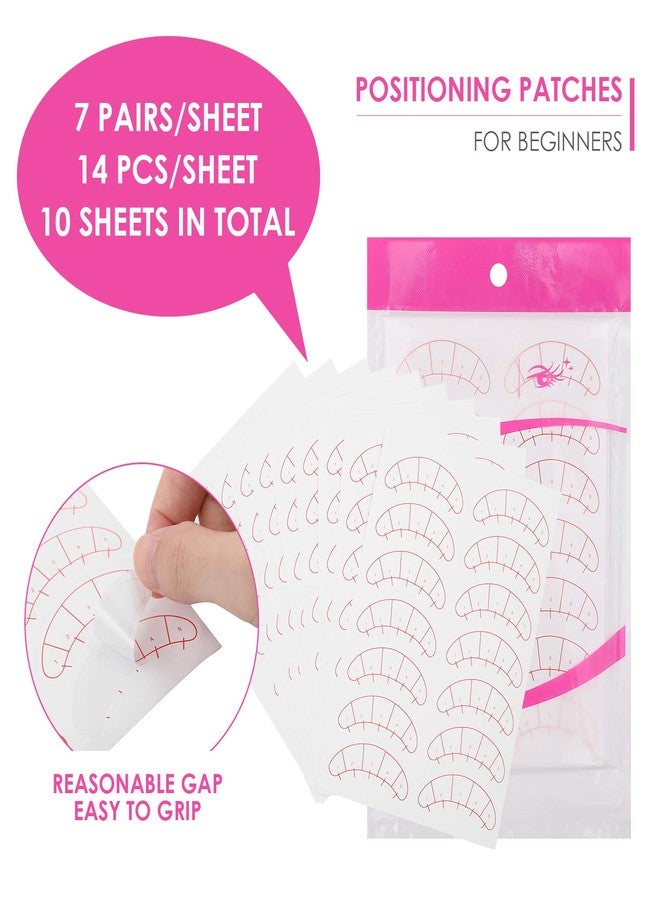 Lurrose 140 Pcs Paper Patches, 3D Eyelash Under Eye Pads,Eye Mapping Stickers, Patch Lash False, Eyelash Extension Paper Patches - Image 5