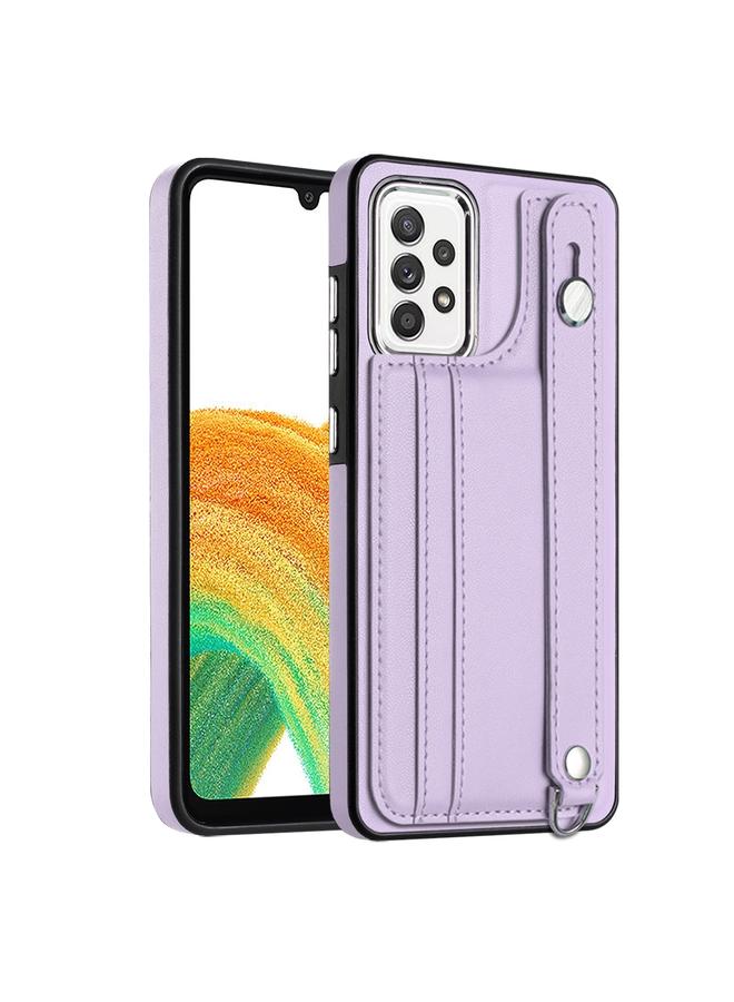 اس-توب جراب هاتف Samsung Galaxy A73 5G مصنوع من الجلد المقاوم للصدمات مع حزام معصم - Image 1