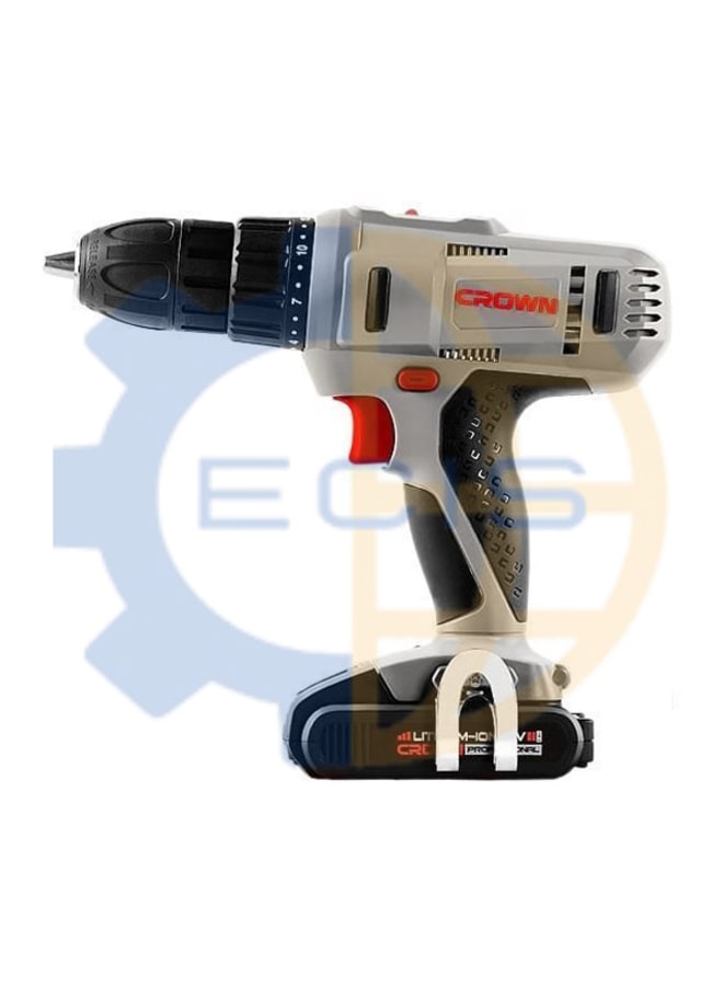 Crown CT21056L 13mm 18V Battery Drill + 2 Batteries