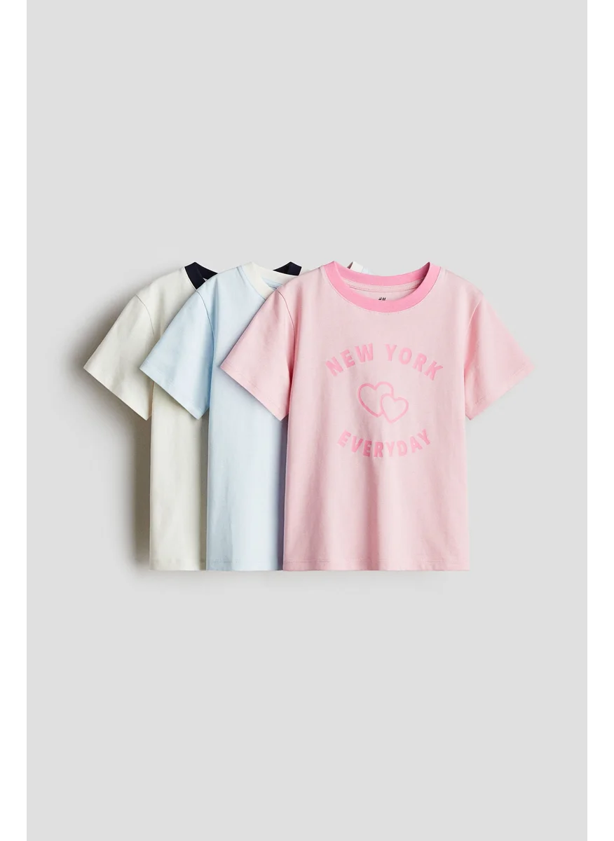 H&M 3-Pack Printed Jersey Tops