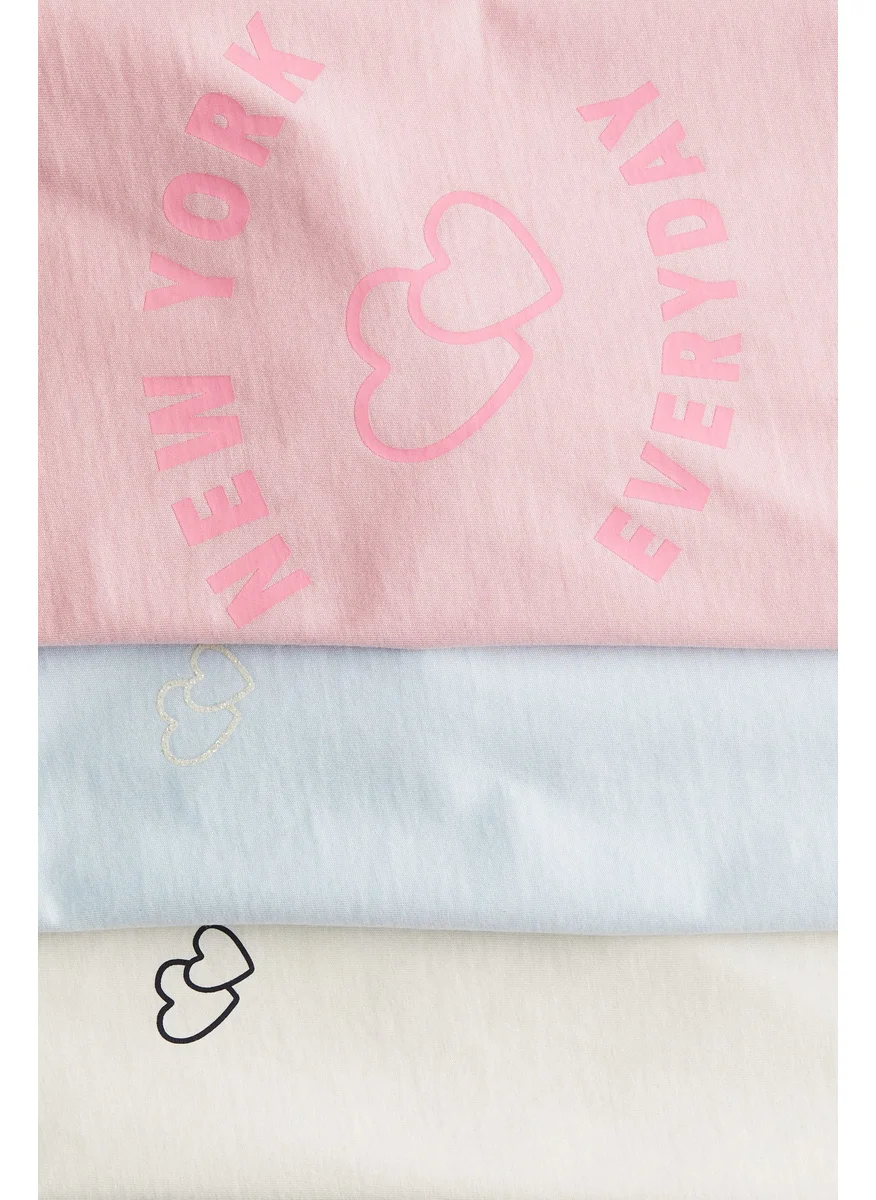 H&M 3-Pack Printed Jersey Tops