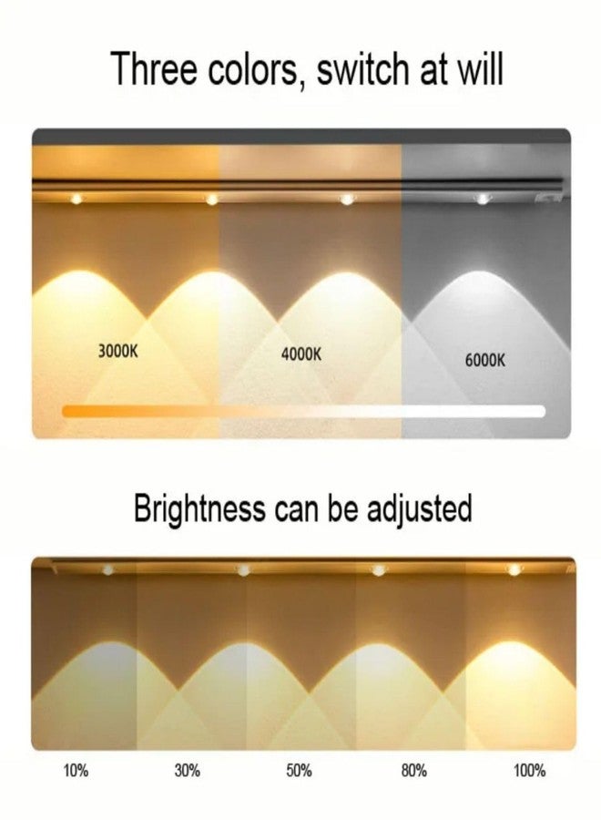 Orgner 12-Inch Eye CAT LED Under Counter Light Motion Sensor Activated USB Rechargeable Dimmable 3 Colors for Bathrooms Kitchens Closets Cabinets and Showcase Shelf Illumination - Image 5