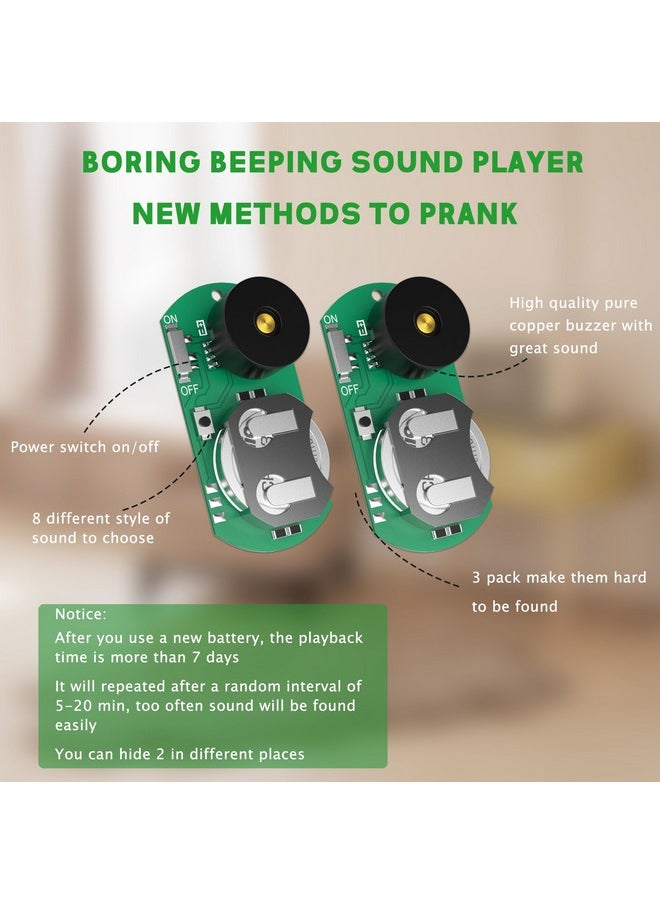 3 Pack Mini Hidden Noise Maker Prank Noisemaker Beeping Noise Mechine Pranks For Adults April Fool'S Day Practical Joke Gag Gifts Small Size Prank At Home Office (Upgraded Version)