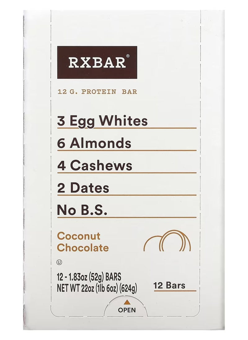 RXBAR - RXBAR Protein Bar Coconut Chocolate 12 Bars - Image 1