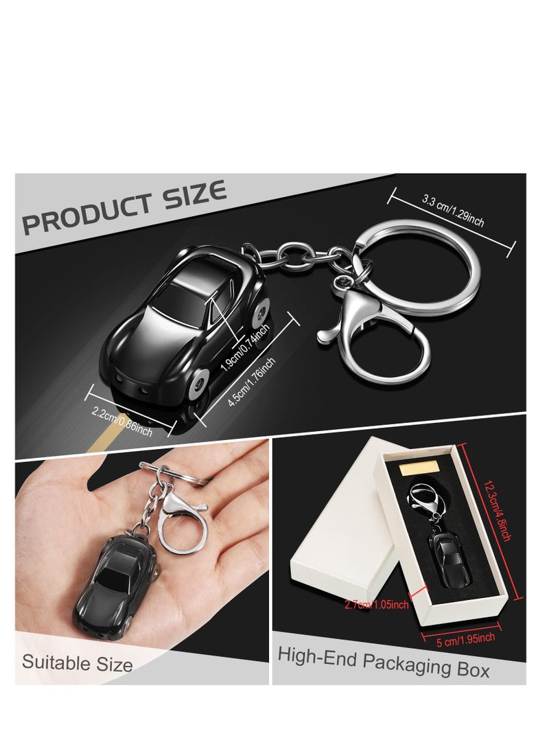 SYOSI سلسلة مفاتيح ومصباح يدوي، قطعتان من سلسلة مفاتيح السيارة المصنوعة من سبائك الزنك، حامل مفاتيح السيارة ومصباح يدوي، حلقات مفاتيح للرجال والنساء، زينة السيارة، قلادة مفاتيح السيارة، هدايا مثالية لشخصية جميلة وعصرية - Image 3