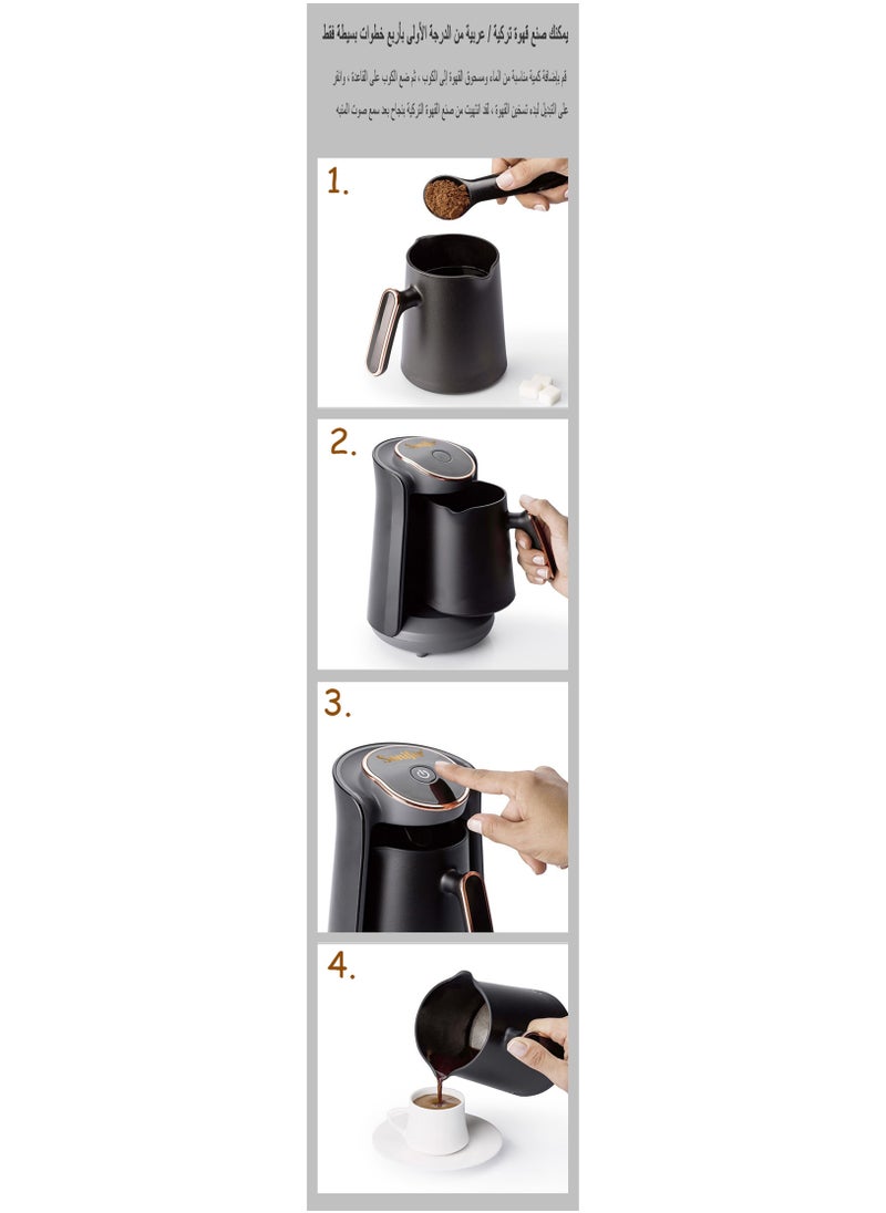 Sonifer 0.5L Turkish Coffee Brewer with Smart Overflow Protection, 800W