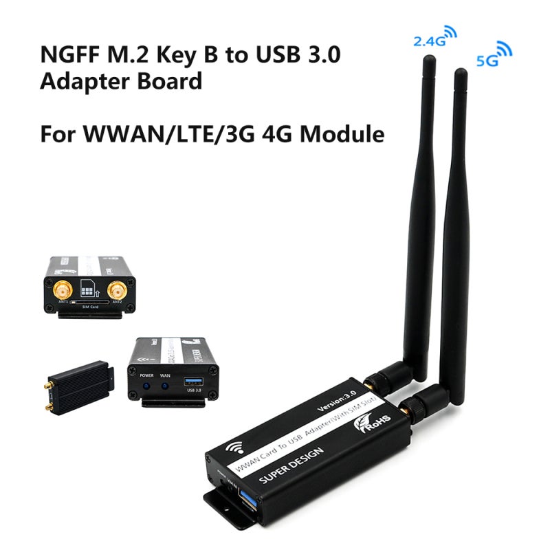 محول M.2: أسود 30*42 مفتاح بيتا - محول USB بدون برنامج تشغيل لتثبيت على سطح المكتب واللابتوب والكمبيوتر متوافق مع أنظمة واسعة النطاق - Image 2