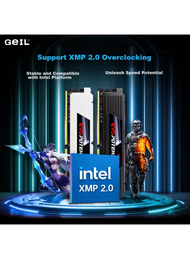 Geil 16gb Ddr4 3600 Desktop Computer Memory Module, Gl2000 Armor Series, Intel-specific, Black C16, Hynix Cjr Chips - Image 4