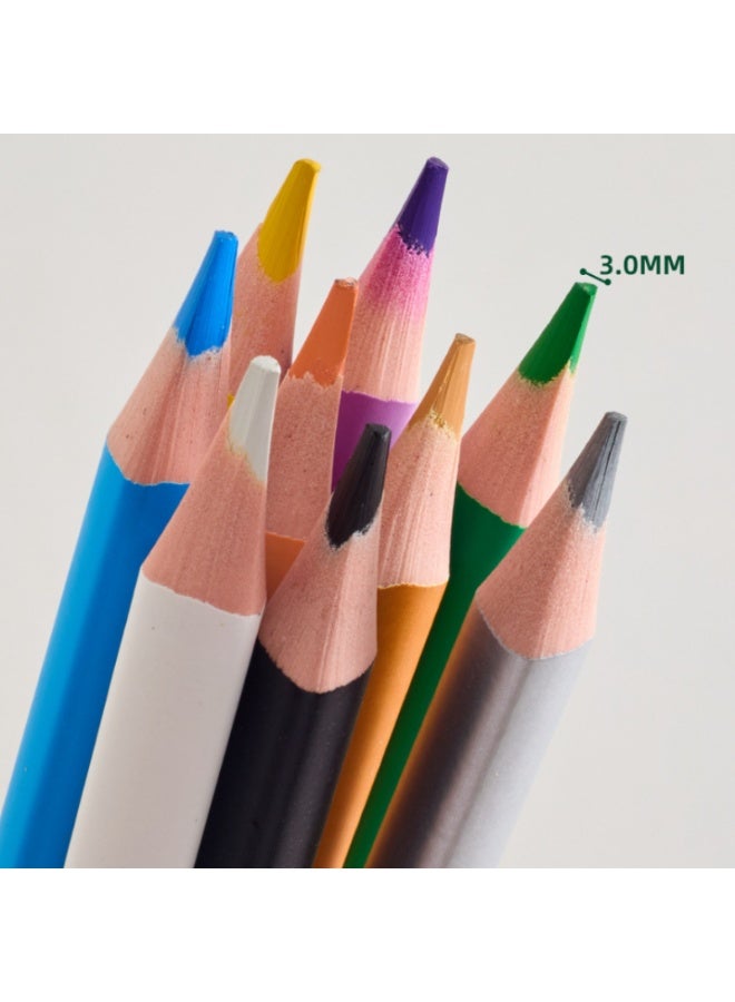 Tasteful Erasable Colored Pencils Set - Non-Toxic Macaron Bright Colors with Built-in Eraser, 3.0mm Core Art Supplies for Kids, Students & Designers - 28 Pieces - Image 2