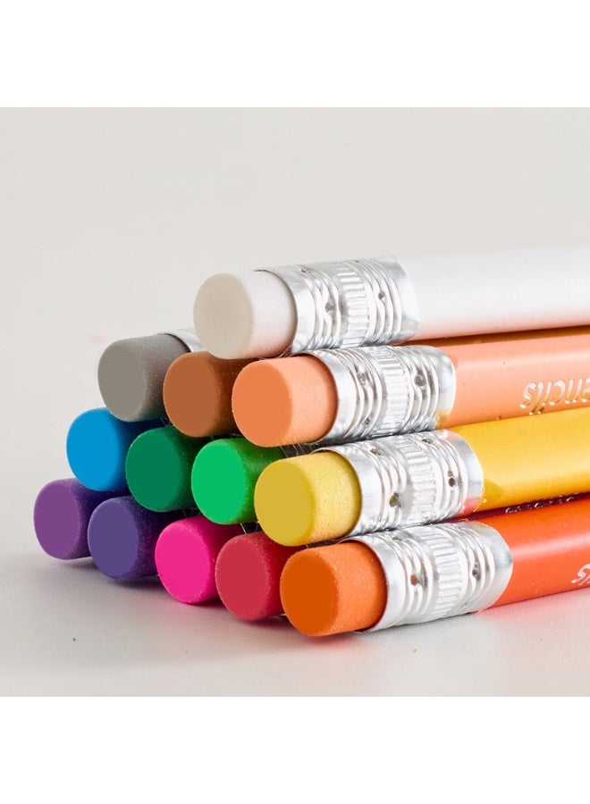 Tasteful Erasable Colored Pencils Set - Non-Toxic Macaron Bright Colors with Built-in Eraser, 3.0mm Core Art Supplies for Kids, Students & Designers - 28 Pieces - Image 4