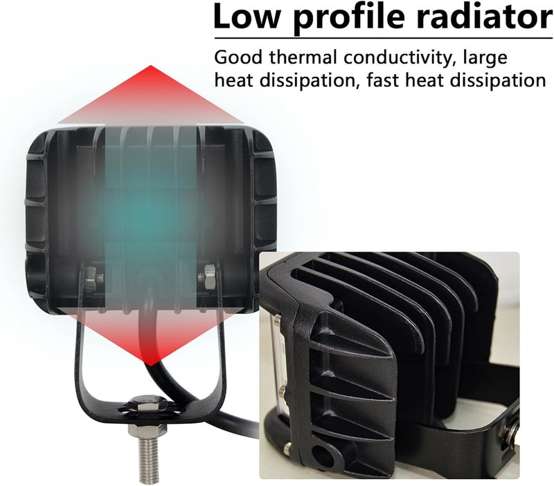 RIGIDON 2PCS 60W LED Fog Light with Strobe Function - Image 3