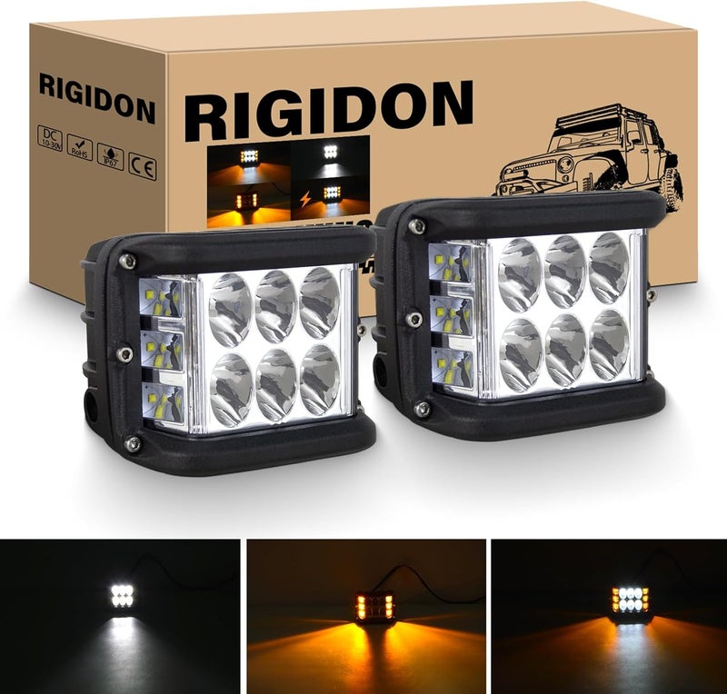 RIGIDON 2PCS 60W LED Fog Light with Strobe Function - Image 1