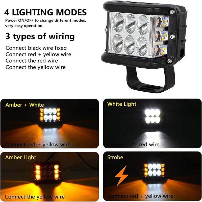 RIGIDON 2PCS 60W LED Fog Light with Strobe Function - Image 4