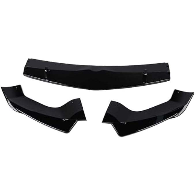 Cryfokt Front Bumper Lip Spoiler Sporty Glossy Black Splitter Protector for Stelvio 2017+ Enriched Appearance for Easy Installation - Image 1