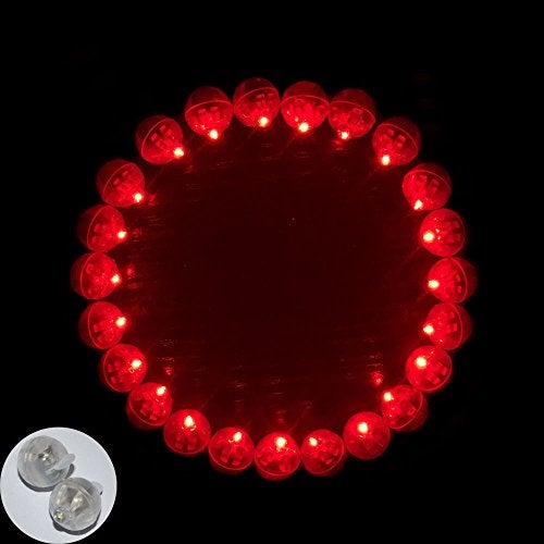 Neo LOONS® 100pcs/lot 100 X Red Round Led Ball Lamp Balloon Light long standby time for Paper Lantern Balloon Light Party Wedding Decoration - Image 1