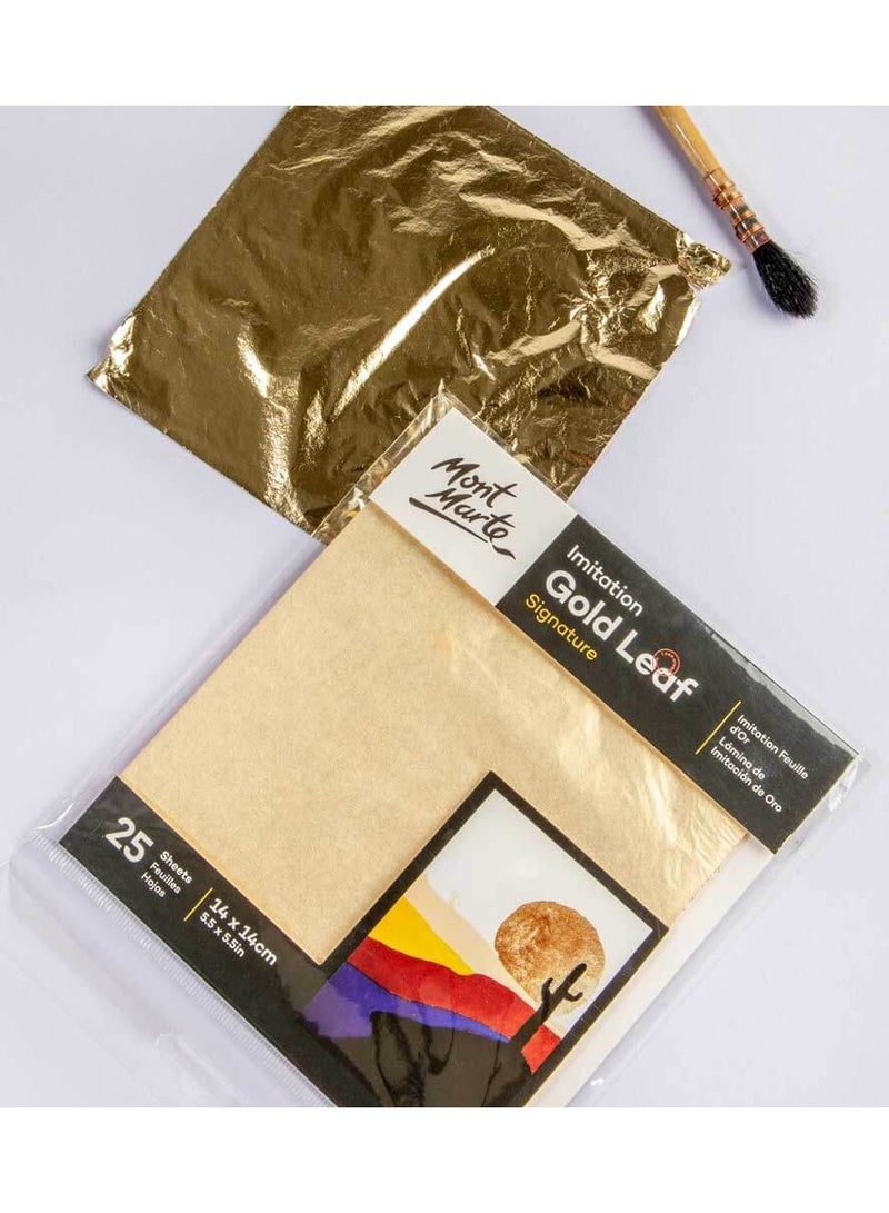 مونت مارتي أوراق التأثير الذهبية من مونت مارت بمقاس 14x14 سم بعدد 25 ورقة - Image 3