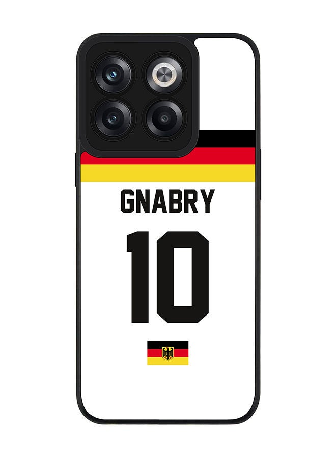 Stylizedd Rugged Black edge case for OnePlus Ace Pro Slim fit Soft Case Flexible Rubber Edges Anti Drop TPU Gel Thin Cover - Football Team - Germany Player Name - Gnabry - Image 1
