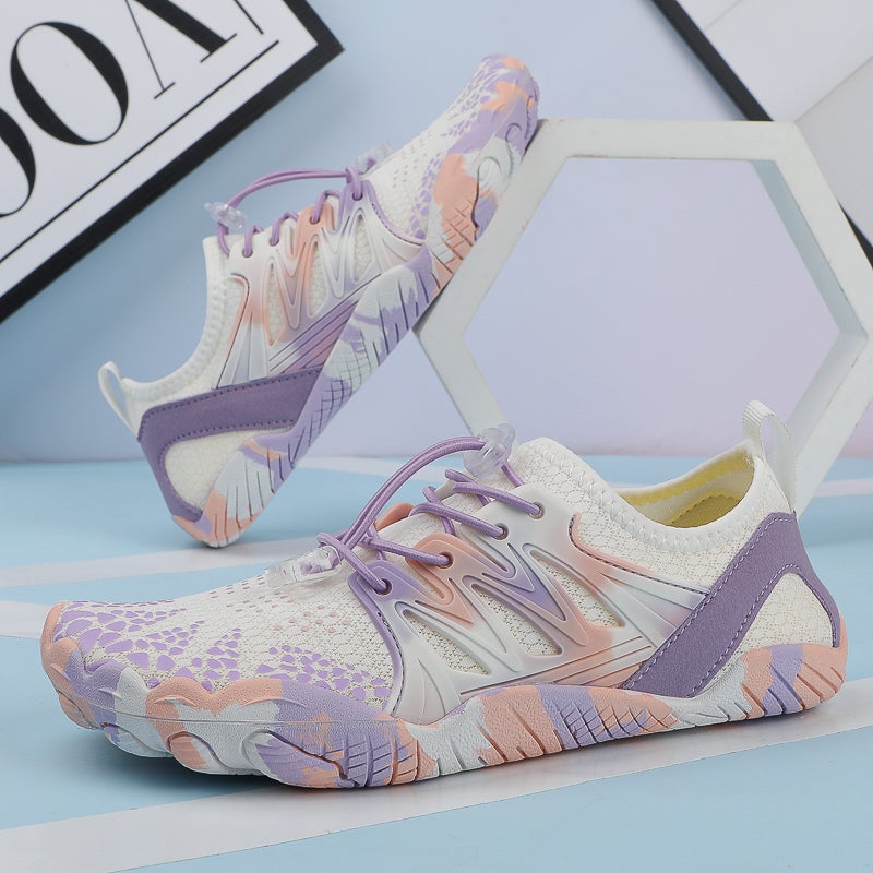 Treadmill Shoes Indoor Fitness Shoes Quiet Yoga Skipping Rope Skipping Shoes Women Strength Training Squat Shoes Men C313 Pink Purple Upgraded Thickened Bottom 