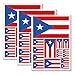 QQSD Puerto Rico Flag Sticker Puerto Rican Decal in Multiple Sizes 3 Pack 117 x 83 Inches - Image 2