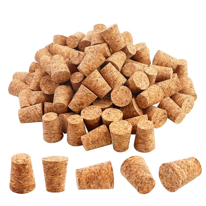 Owevvin Owevvin 100 Pieces 7 Tapered Cork Plugs Premium Blank Wine Corks Wine Stoppers Replacement Corks 08 x 06 x 1 Inch 
