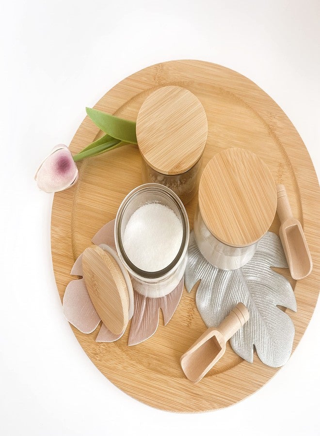 Kreapa Oui jar lids 12Pack oui yogurt jar lids - Made of Natural Bamboo Wood with Silicone Sealing Rings for Yoplait Yogurt Container, lids for oui yogurt jars with repeat writing label - Image 3
