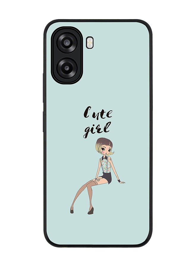 Stylizedd For Oppo A6x 5G / A6x 4G Case,Slim fit Camera Protection, Shockproof Thin Phone cover  - Shy Cute Girl - Image 1