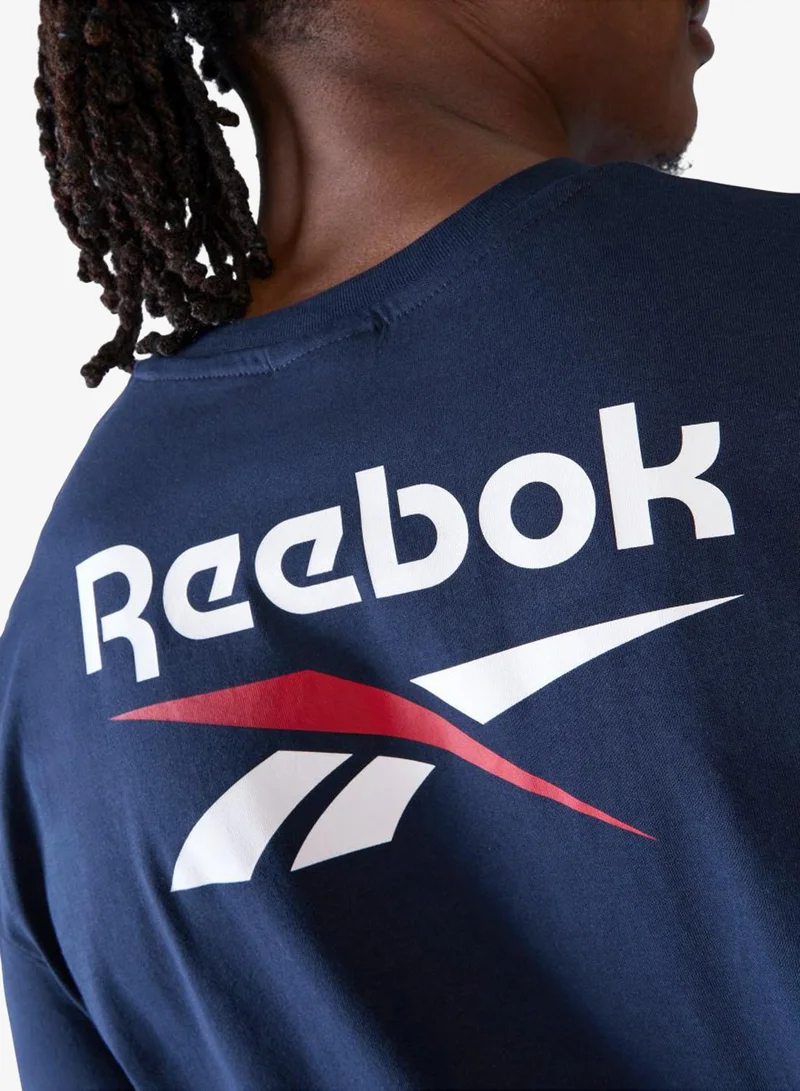 Reebok  Identity 2 Colour Logo Reverse Printed T-Shirt for Men | Best Price UAE