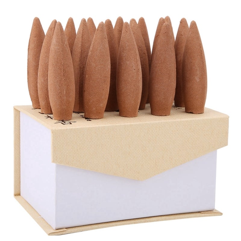 Backflow Incense Cones: 30 Minutes Burning Time, Dedicated For Smoke Backflow Censer - Downward Flowing Smoke, Hardcover Sandalwood For Indoor Air Purification Anxiety Relief Sleep Quality Improvement - Image 5