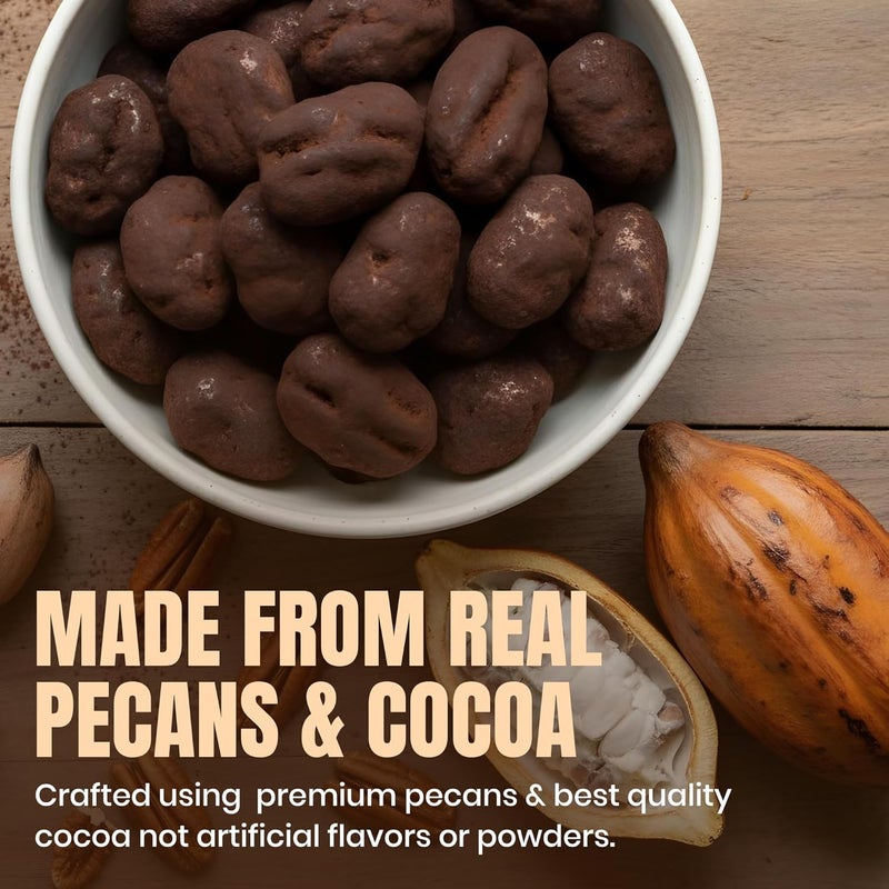 Karish Pecan Dragee Cacao 180g Jar – Crunchy Nut Snack Coated in Rich Cacao, Perfect for Gifting & Sharing - Image 2