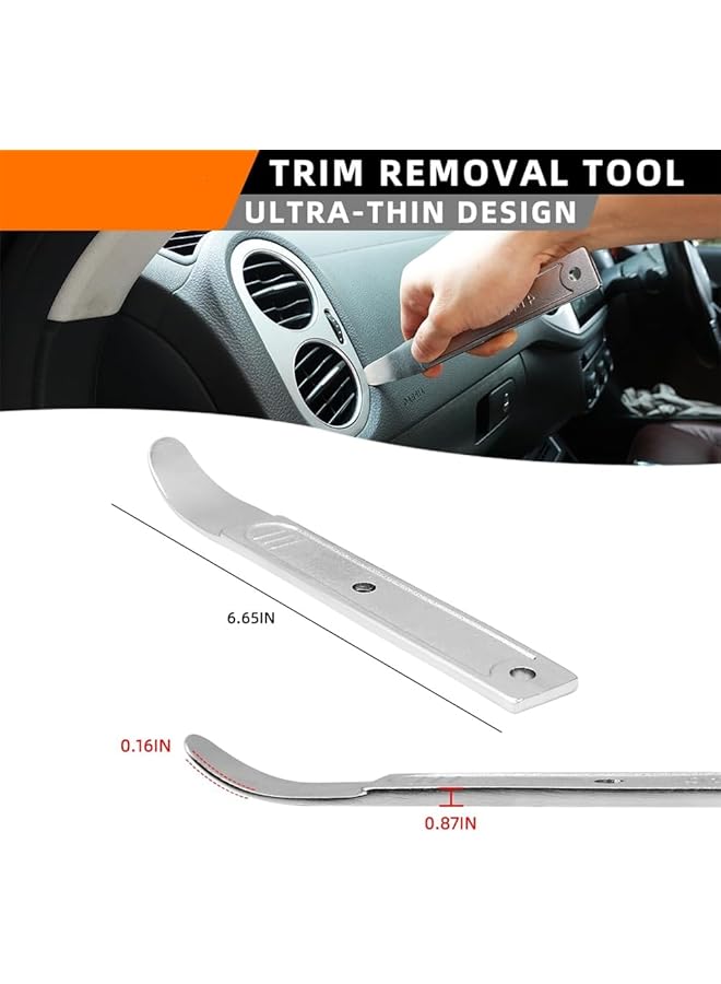 SYOSI 2 Pcs 4140 Mini Pry Tool Set, Car Trim Removal Kit, Door Panel & Interior Trim Tools For Automotive & Planes, Essential Pry Bar For Easy Panel Removal - Image 3