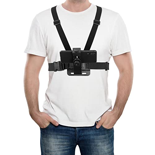 Fulushouxi Mobile Phone Chest Adjustable Strap Mount GoPro Chests, Cell Phone Clips Harness Holder Bracket for GoPro Hero 2018/7/6/5/4/3, Session, Action Camera Chest Strap Holder - Image 5